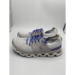 On Women's Cloudswift 3 Sneakers, White | Blueberry, 9.5 Medium US